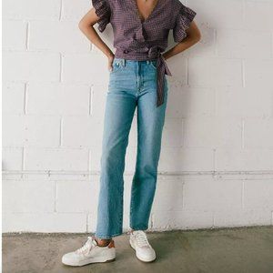 Madewell Petite 23 Perfect Vintage Straight Jean in Hoye Wash